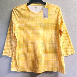 New! Kim Rogers Gingham Top